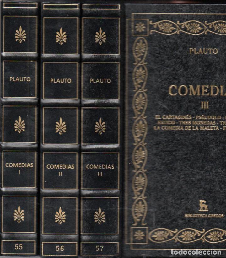 Libros de segunda mano: PLAUTO : COMEDIAS - TRES TOMOS (GREDOS, 2007) - Foto 1