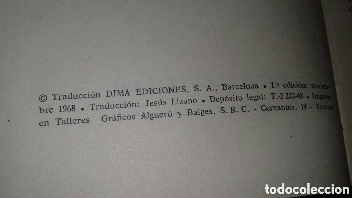 Libros de segunda mano: PUSHKIN: LA HIJA DEL CAPITAN. ED. DIMA, 1968 PRIMERA (1&ordf;) EDICION. - Foto 4
