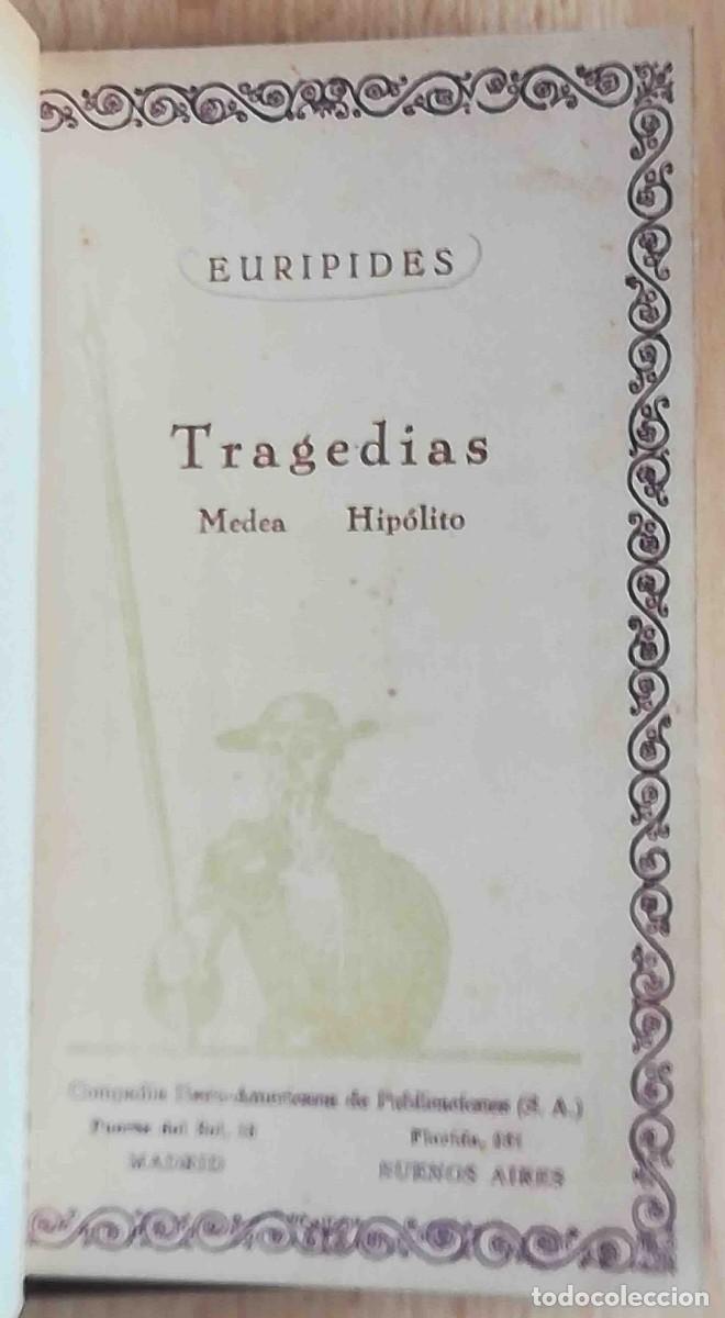 Libros de segunda mano: Eur&iacute;pides. Tragedias. Medea. Hip&oacute;lito. Librer&iacute;a Fernando Fe. - Foto 1