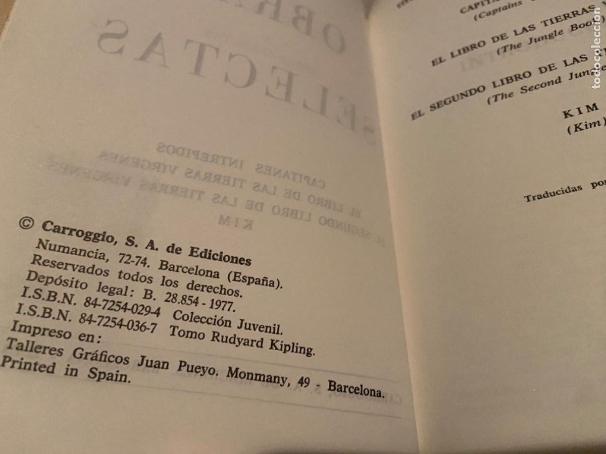 Libros de segunda mano: Obras selectas / Rudyard Kipling / Carroggio - Foto 3