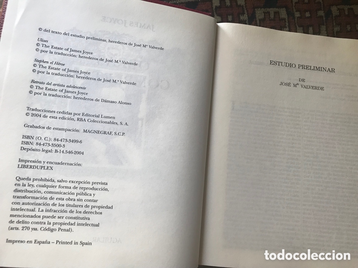 Libros de segunda mano: James Joyce. Obras completas. Aguilar. Como nuevo - Foto 5
