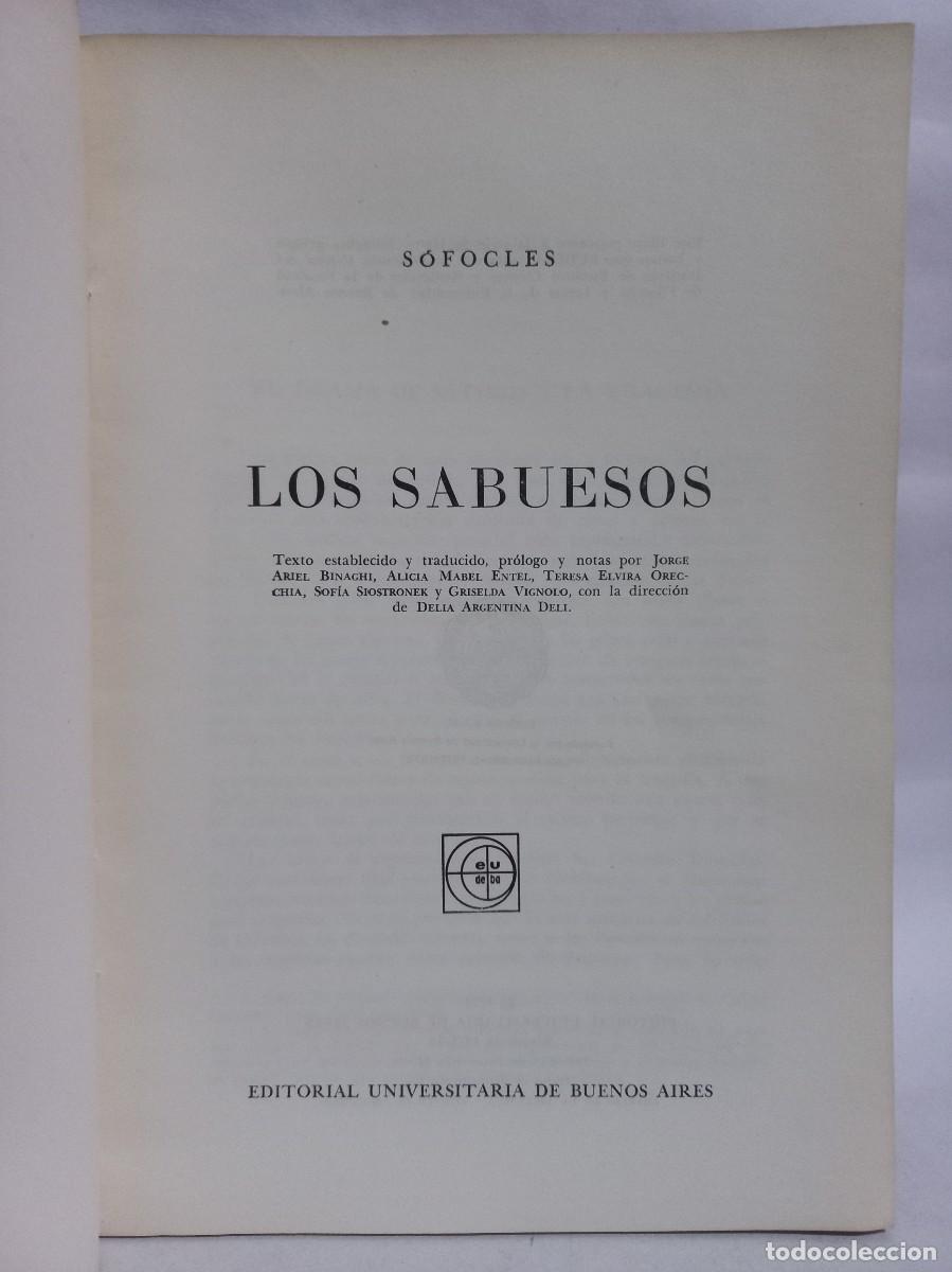 Libros de segunda mano: S&oacute;focles - Los Sabuesos - 1973 - Foto 2