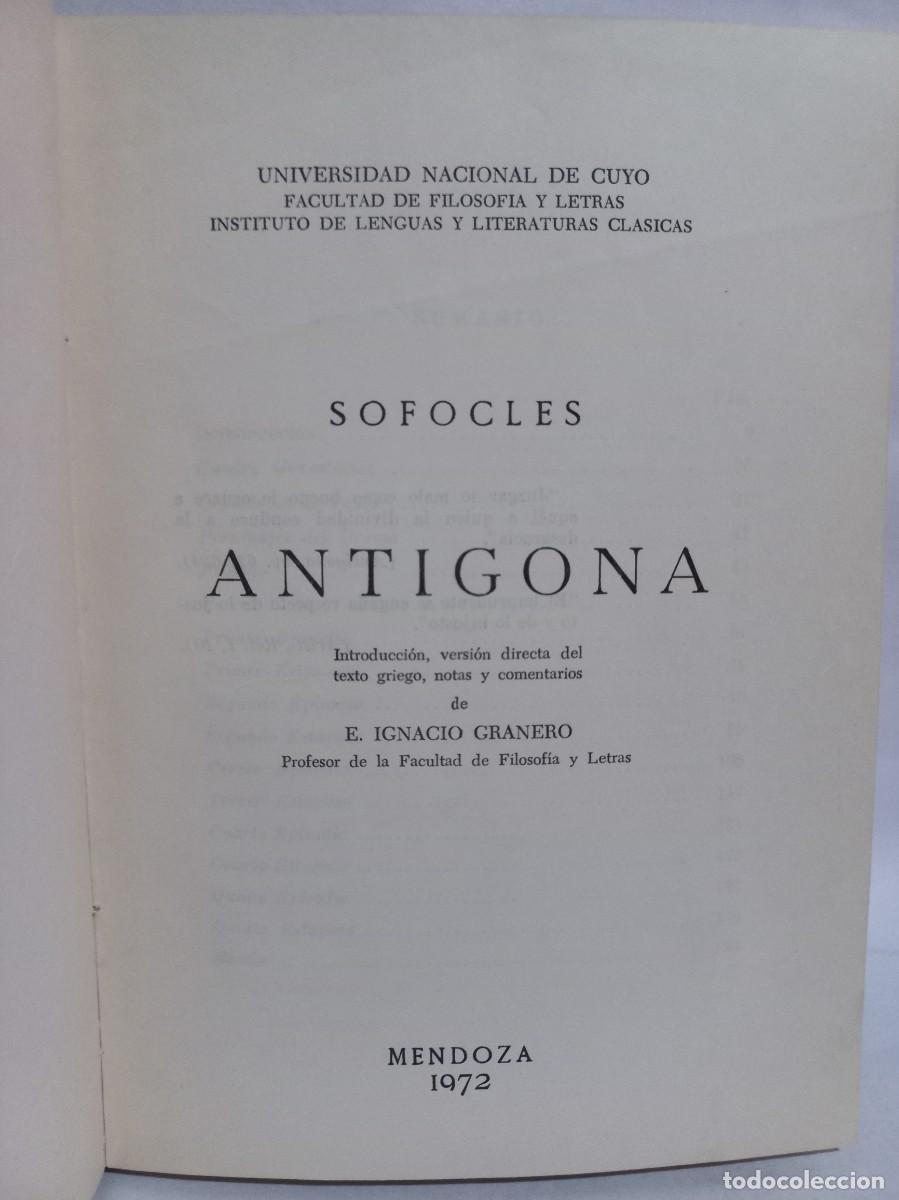 Libros de segunda mano: Sofocles - Antigona - Primera edici&oacute;n - 1972 - Foto 3