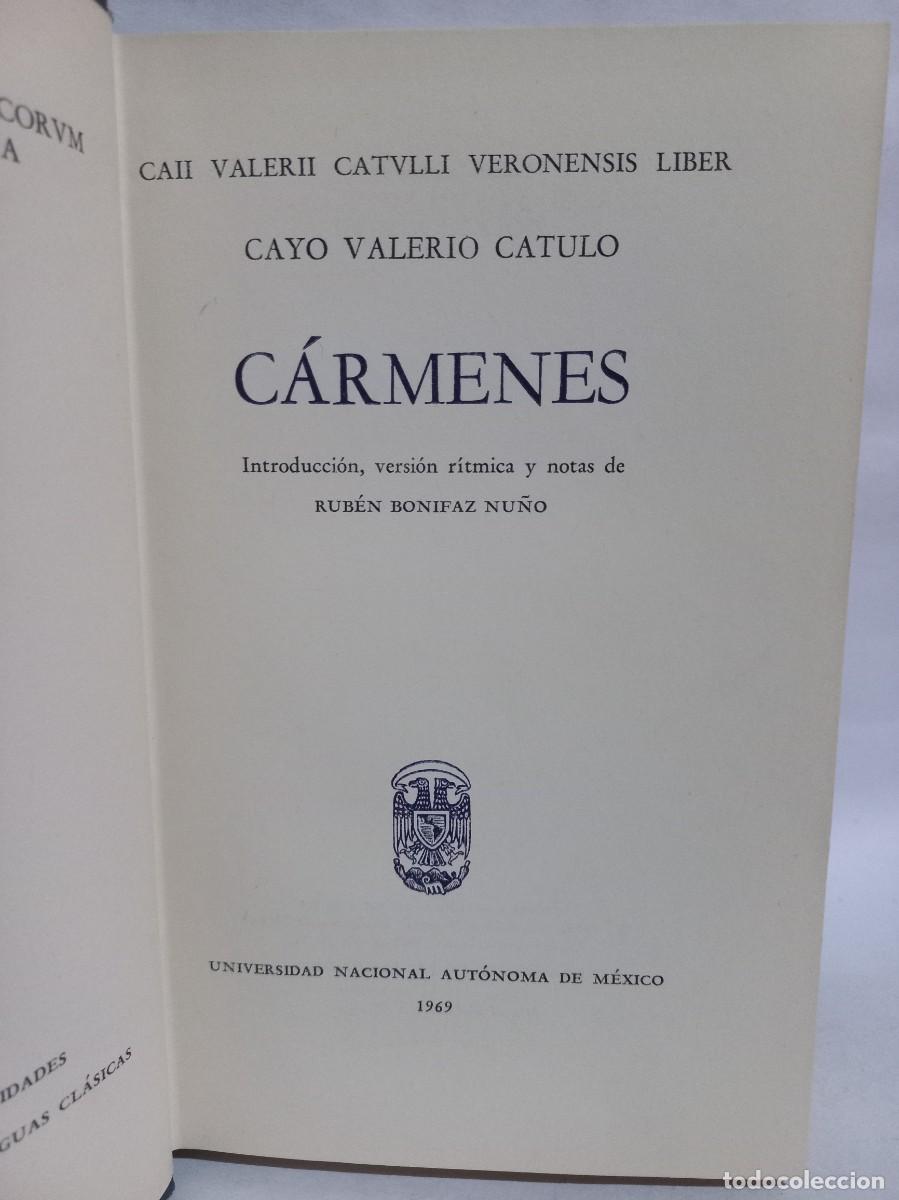 Libros de segunda mano: Catulo - C&aacute;rmenes - Primera edici&oacute;n - 1969 - Foto 3
