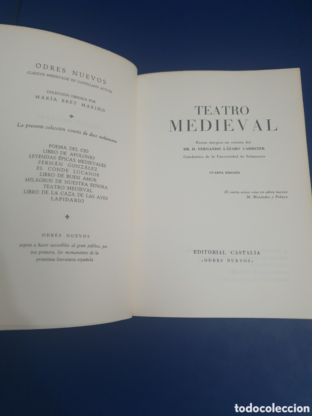 Libros de segunda mano: TEATRO MEDIEVAL ODRES NUEVOS EDITORIAL CASTALIA - Foto 3