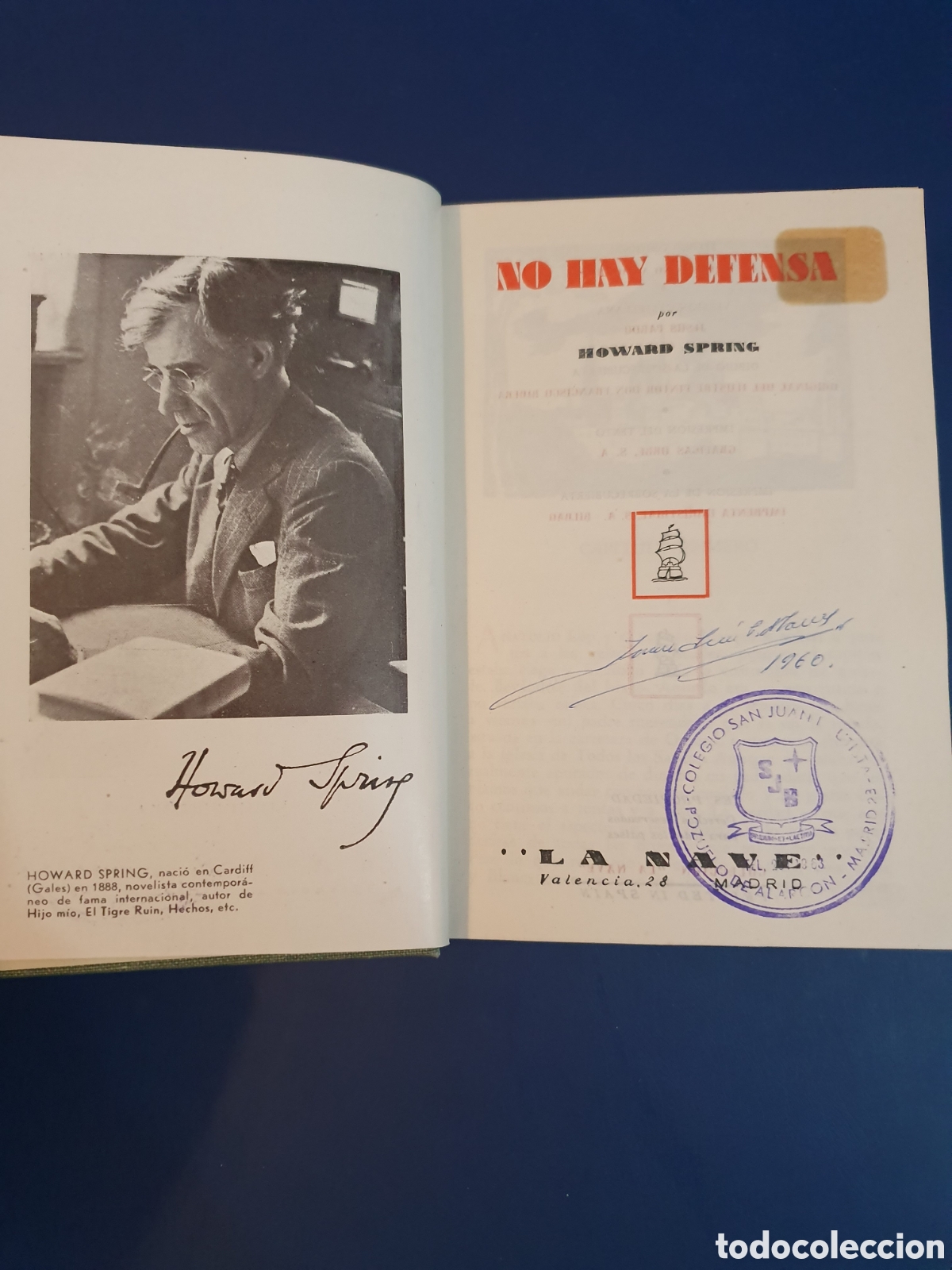 Libros de segunda mano: NO HAY DEFENSA HOWARD SPRING COLECCI&Oacute;N LA NAVE - Foto 3
