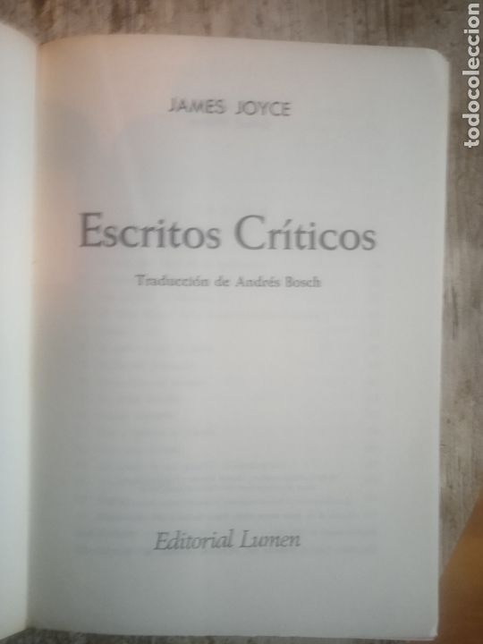 Libros de segunda mano: Escritos Cr&iacute;ticos. James Joyce. - Foto 4