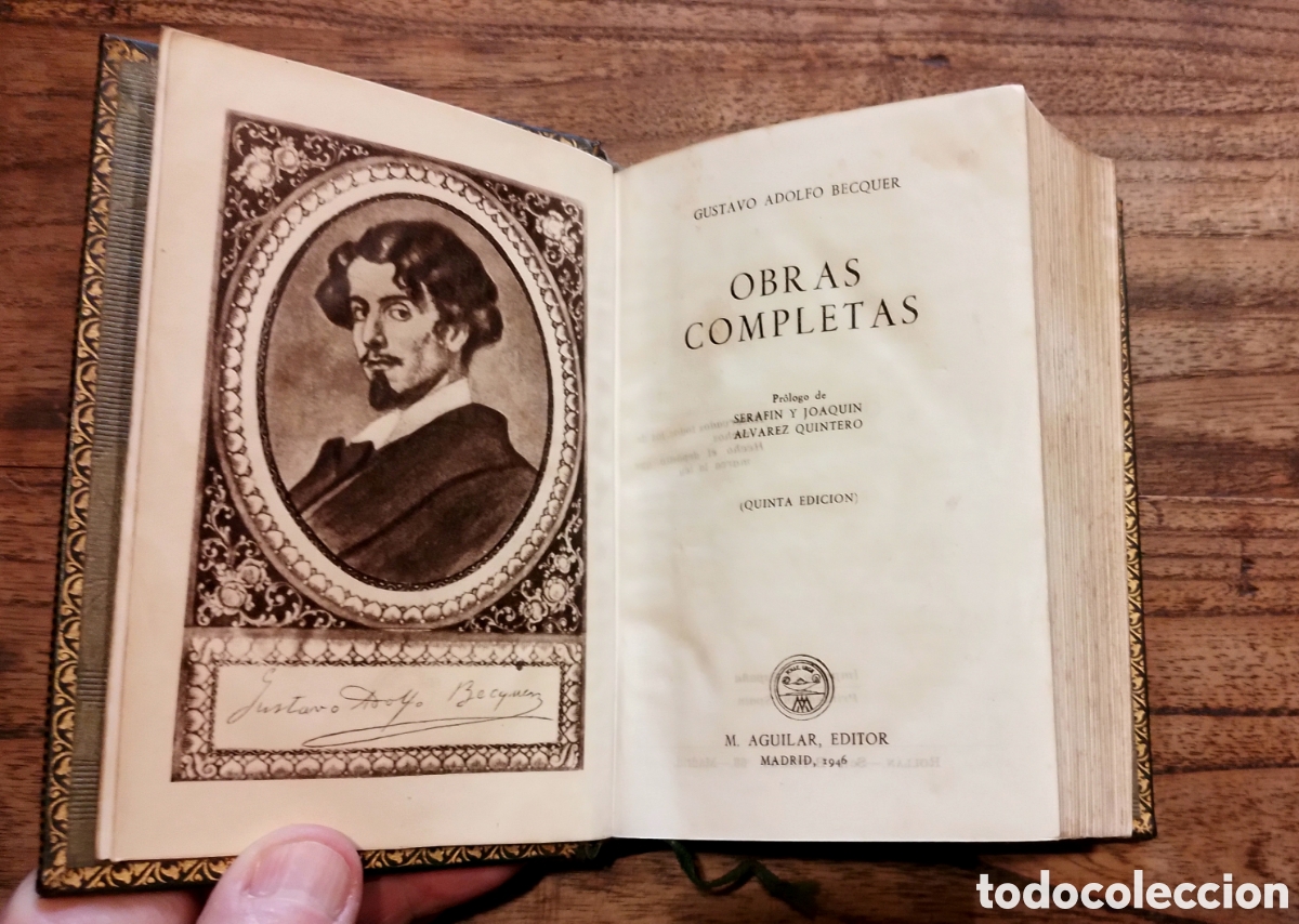 Libros de segunda mano: Becquer, obras completas. Aguilar 1946 Prologo de &Aacute;lvarez Quintero - Foto 2