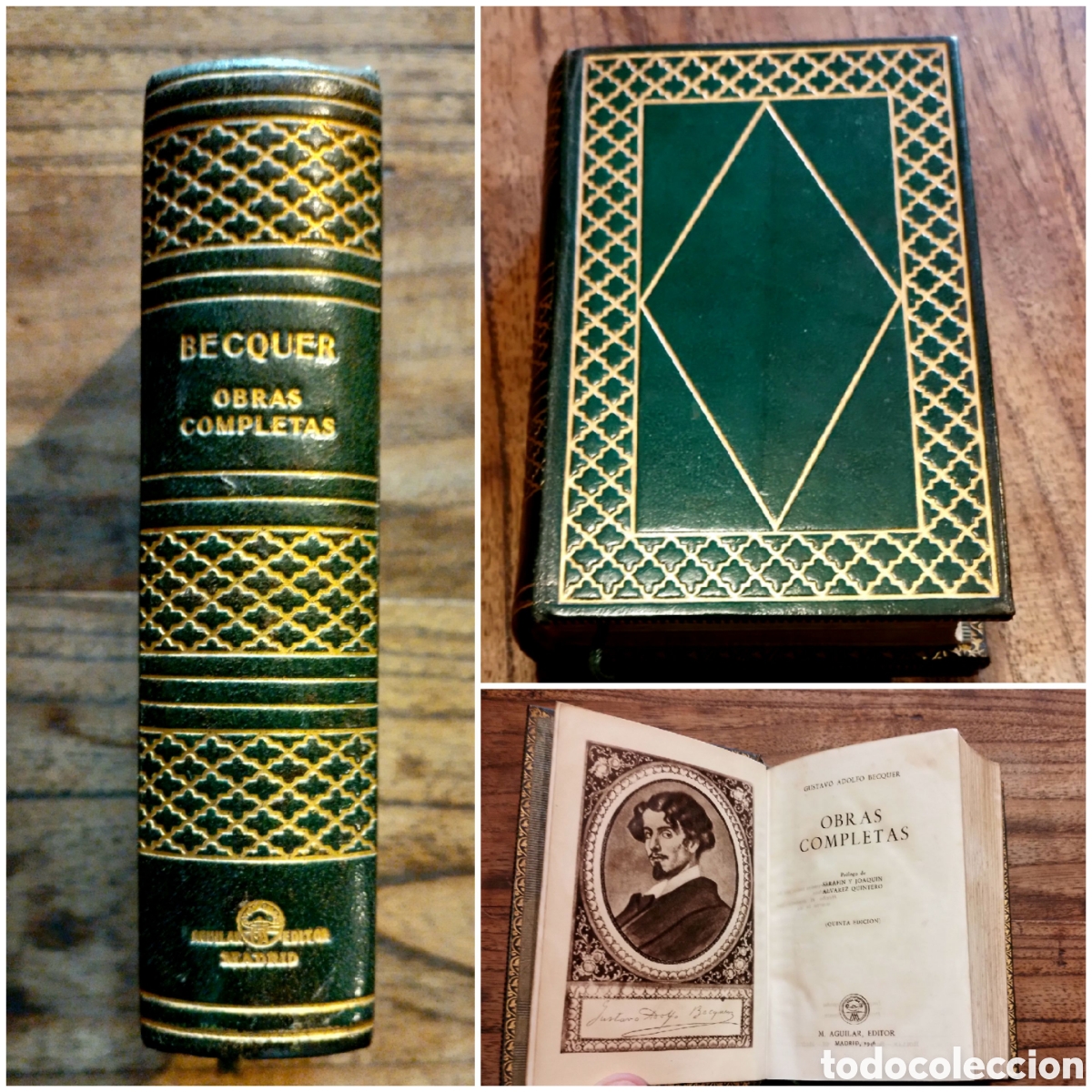 Libros de segunda mano: Becquer, obras completas. Aguilar 1946 Prologo de &Aacute;lvarez Quintero - Foto 1