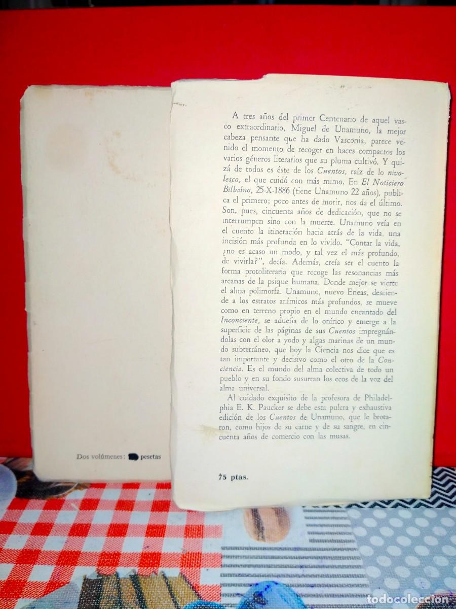 Libros de segunda mano: MIGUEL DE UNAMUNO. CUENTOS (2 TOMOS) .MINOTAURO - Foto 12