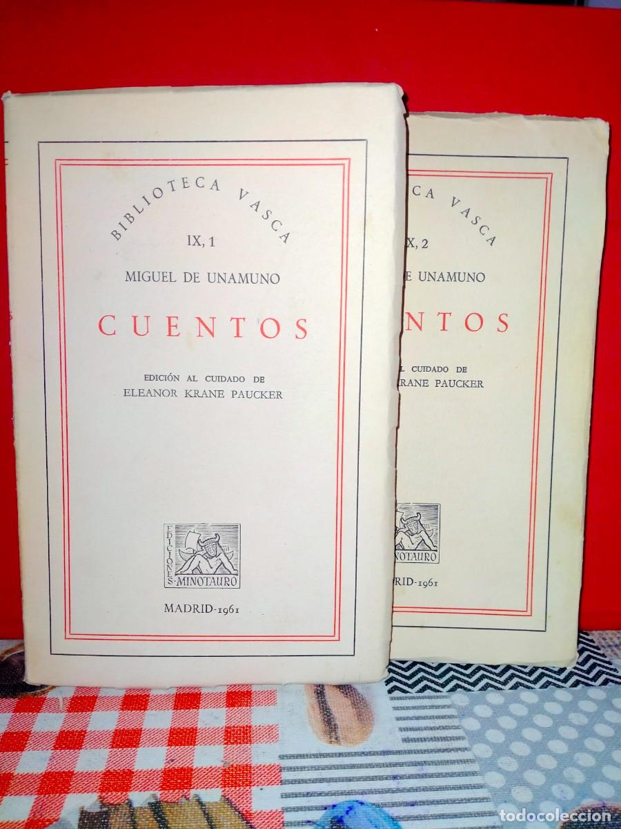 Libros de segunda mano: MIGUEL DE UNAMUNO. CUENTOS (2 TOMOS) .MINOTAURO - Foto 1