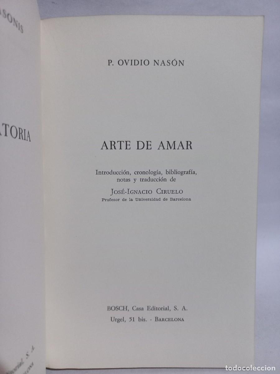 Libros de segunda mano: P. Ovidio Nas&oacute;n - Arte de Amar - 1979 - Foto 3