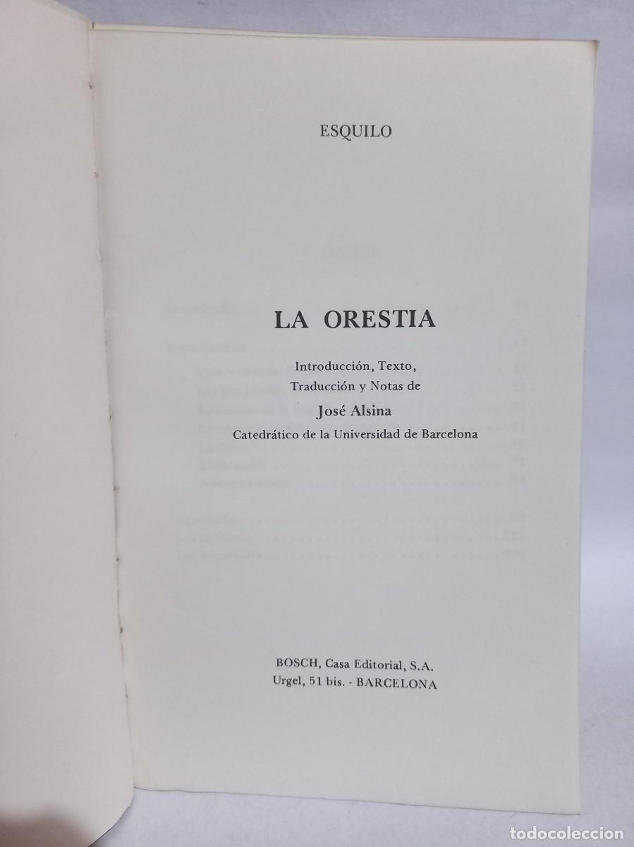 Libros de segunda mano: Esquilo - La Orestia - 1979 - Foto 3