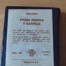 Libros de segunda mano: CRISOLIN QUEVEDO 042 AGUILAR VOLUMEN EXTRA 1980 PRECINTADO. Lote 375343869