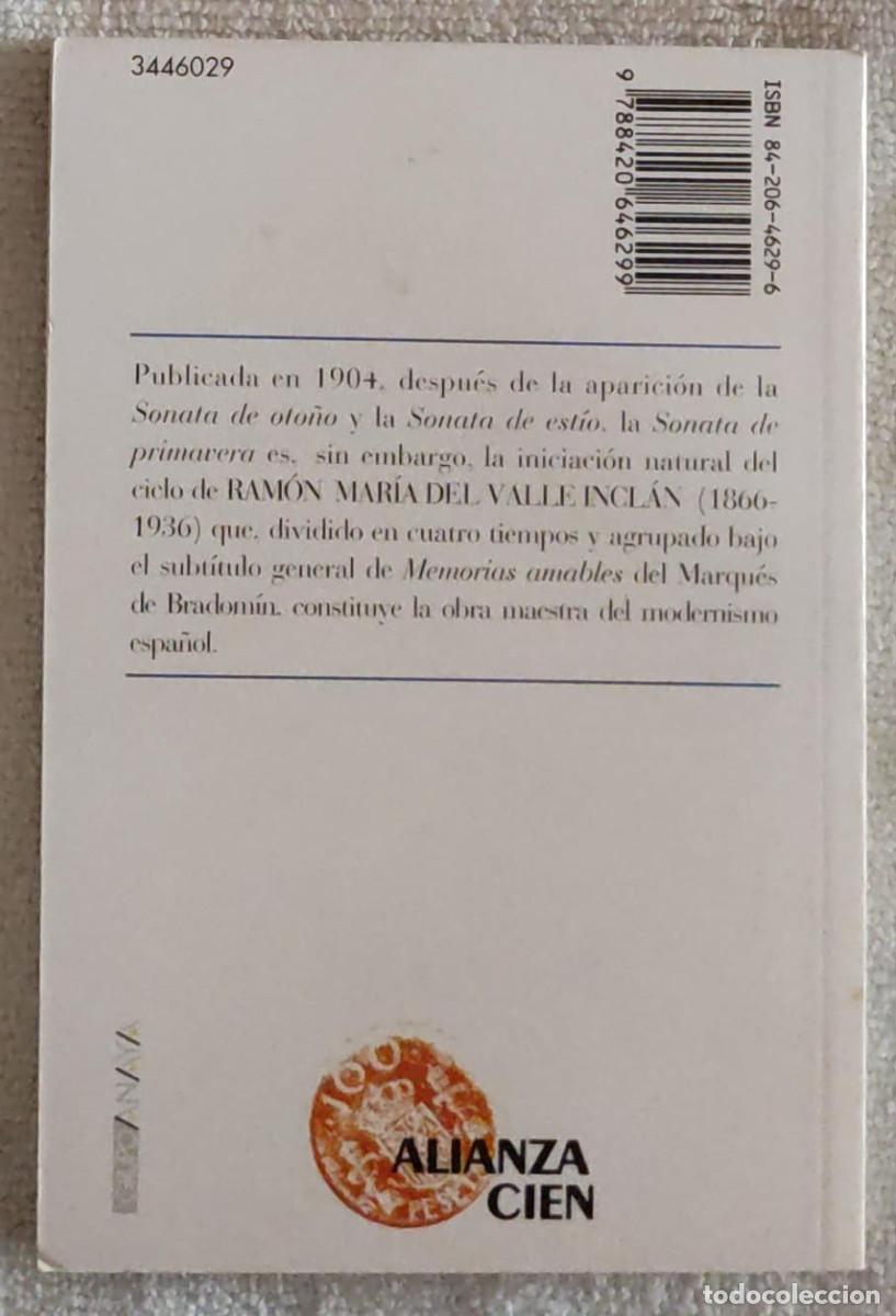 Libros de segunda mano: SONATA DE PRIMAVERA. - Foto 2