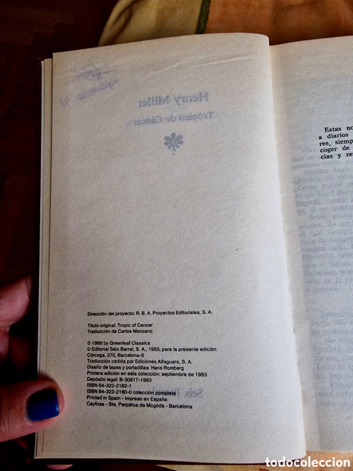 Libros de segunda mano: Tr&oacute;pico de C&aacute;ncer - Henry Miller - Foto 3