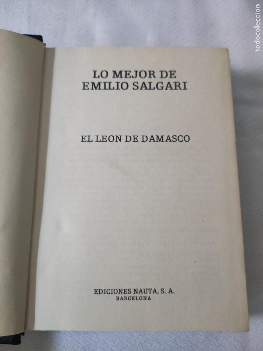 Libros de segunda mano: Lo mejor de Emilio Salgari: El le&oacute;n de Damasco - Foto 1