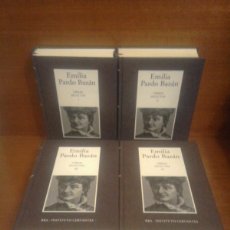 Libros de segunda mano: EMILIA PARDO BAZÁN - OBRAS SELECTAS EN 4 VOLÚMENES - I II III IV - RBA / INSTITUTO CERVANTES 2007. Lote 377116164