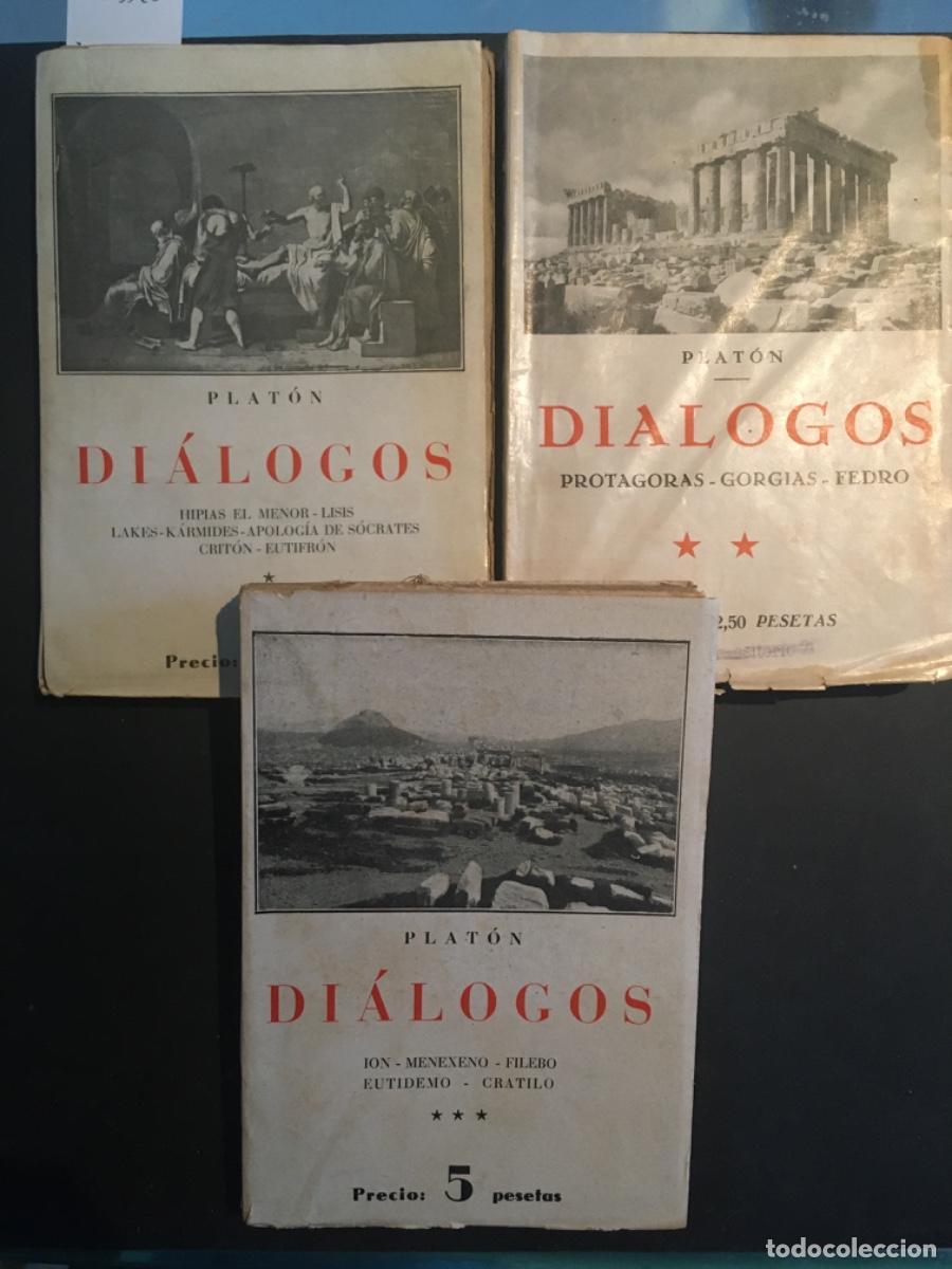 Libros de segunda mano: DIALOGOS, PLATON, EDICIONES IBERICAS, BERGUA, 3 TOMOS COMPLETO - Foto 1