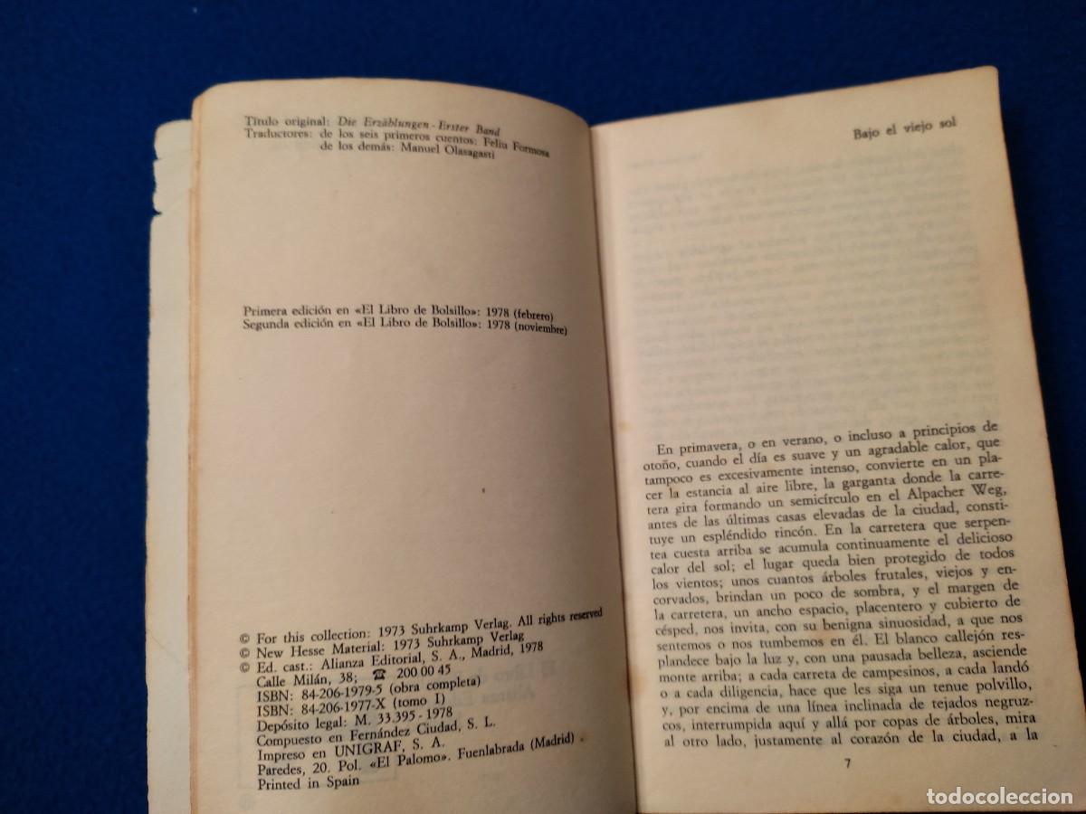 Libros de segunda mano: Cuentos 1 Franz Kafka Alianza Editorial 1978 - Foto 5