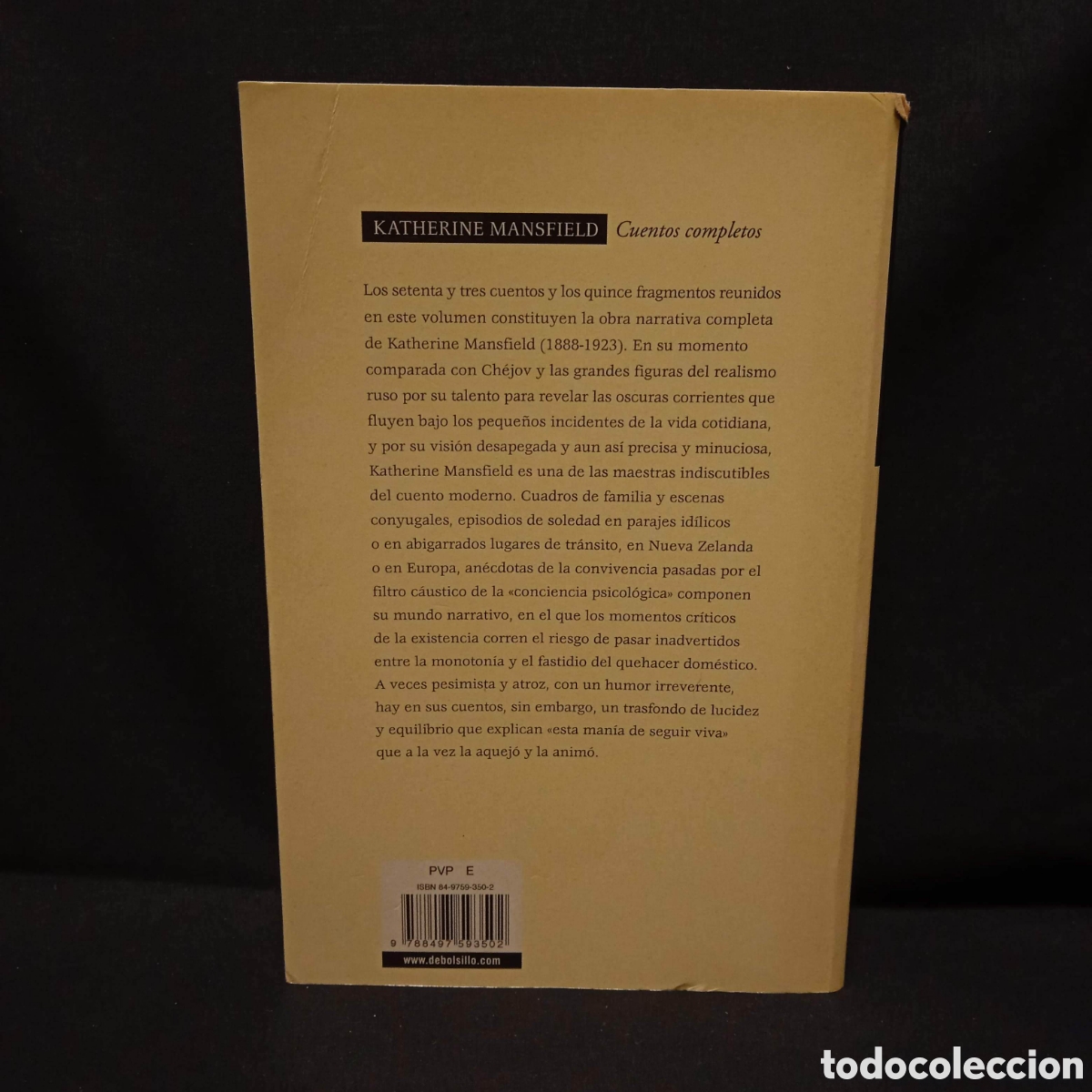 Libros de segunda mano: CUENTOS COMPLETOS - KATHERINE MANSFIELD - DEBOLSILLO 2003 (SOBRE LA EDICI&Oacute;N DE ALBA) - Foto 2
