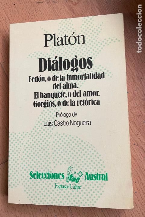 Libros de segunda mano: PLATON, DIALOGOS Selecciones Austral - Foto 1
