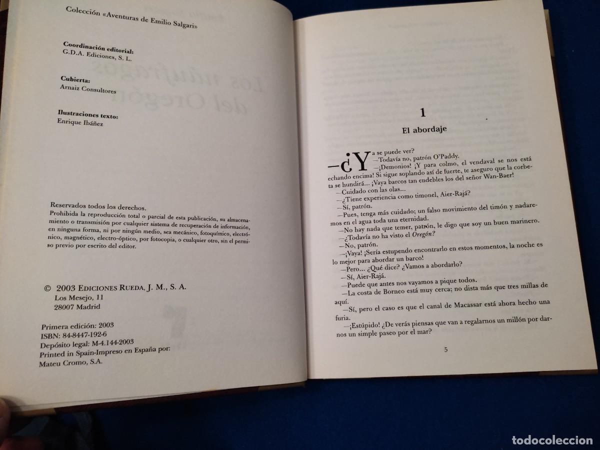 Libros de segunda mano: Los N&aacute;ufragos del Oreg&oacute;n Emilio Salgari Ediciones Rueda 2003 - Foto 7