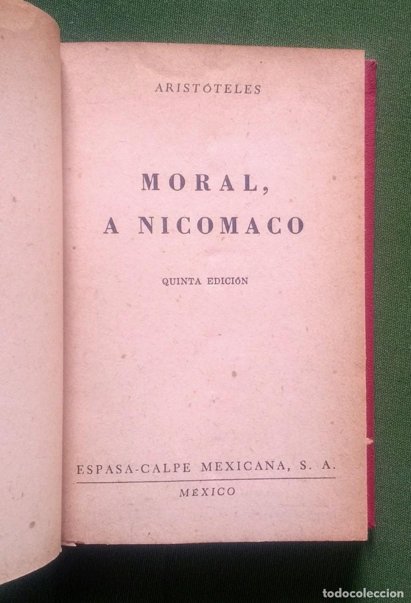 Libros de segunda mano: MORAL, A NICOMACO - ARIST&Oacute;TELES - 1962 - Foto 3