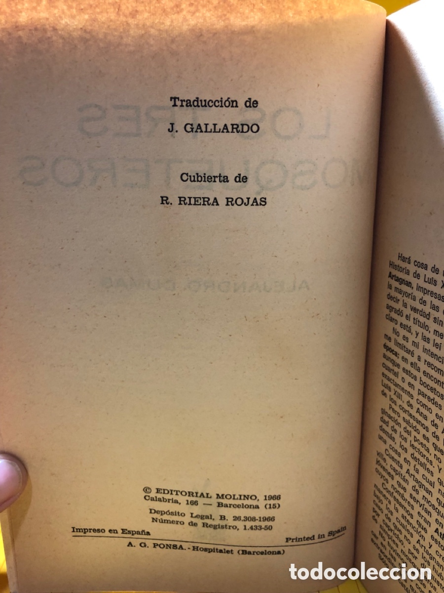 Libros de segunda mano: LOS TRES MOSQUETEROS ● ALEJANDRO DUMAS ● MOLINO ● - Foto 2