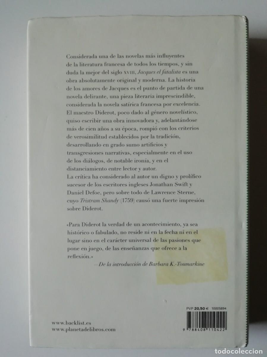 Libros de segunda mano: JACQUES EL FATALISTA - DENIS DIDEROT - ED. PLANETA 2012 - Foto 2