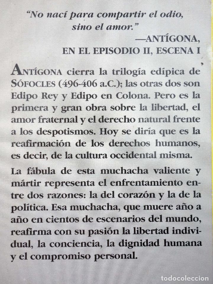 Libros de segunda mano: CL&Aacute;SICOS DE BOLSILLO 1. ANT&Iacute;GONA (S&oacute;focles) Longseller, 2001. OFRT - Foto 3