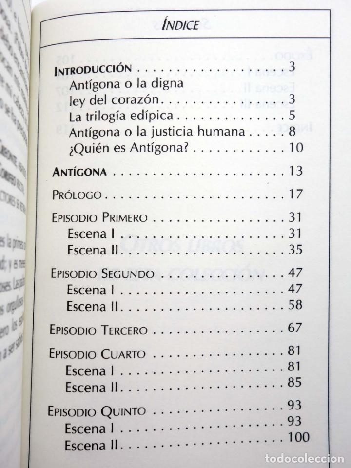 Libros de segunda mano: CL&Aacute;SICOS DE BOLSILLO 1. ANT&Iacute;GONA (S&oacute;focles) Longseller, 2001. OFRT - Foto 5