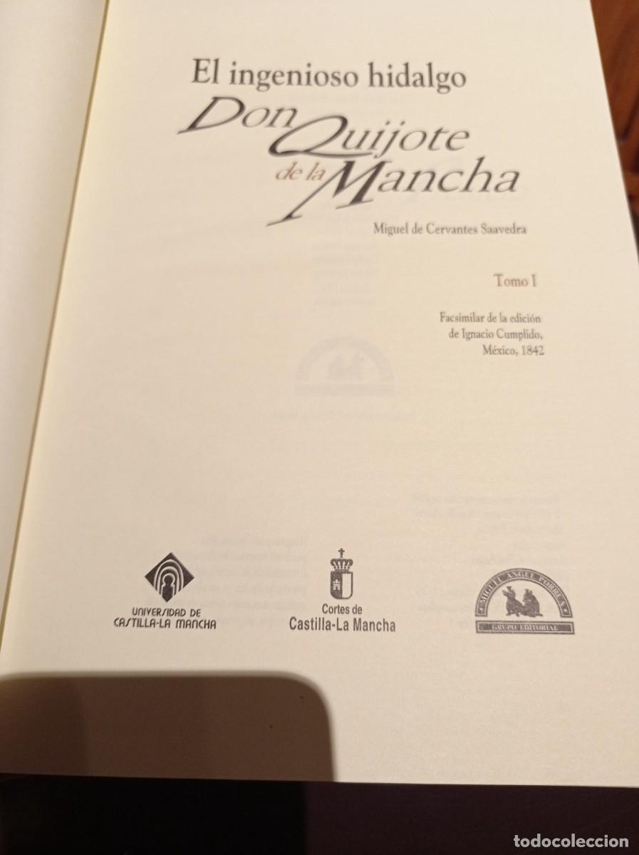 Libros de segunda mano: Libro facs&iacute;mil Don Quijote de la Mancha. 2 tomos. Editado en M&eacute;xico, 1995, limitada 2000 ejemplares - Foto 4