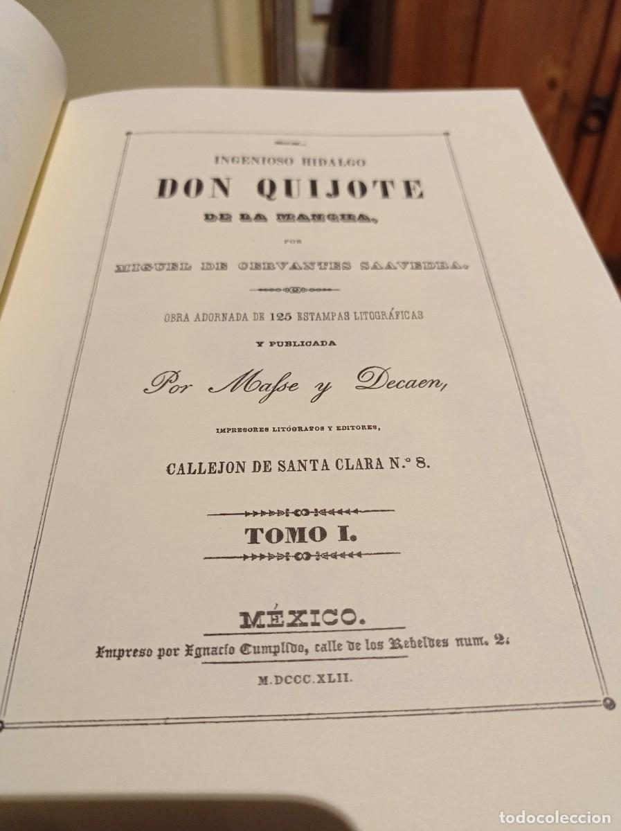 Libros de segunda mano: Libro facs&iacute;mil Don Quijote de la Mancha. 2 tomos. Editado en M&eacute;xico, 1995, limitada 2000 ejemplares - Foto 7