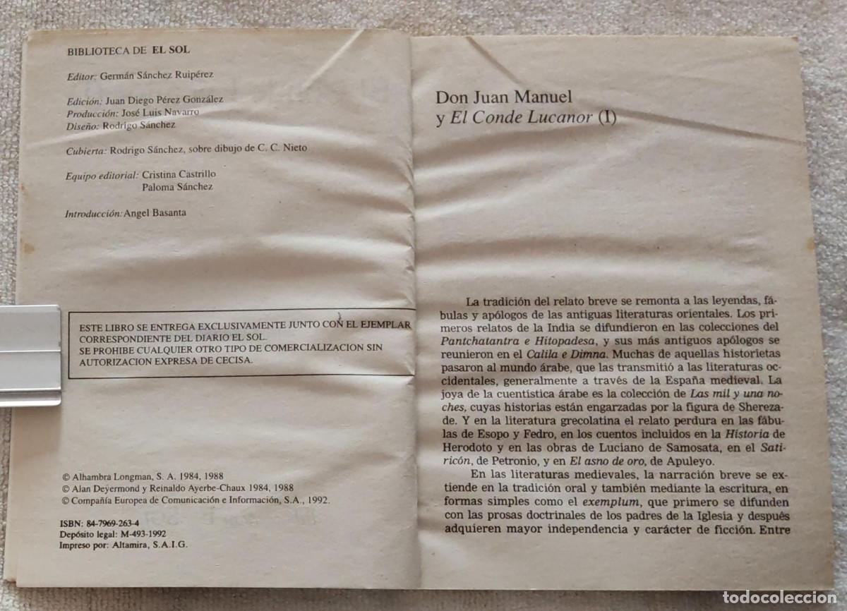 Libros de segunda mano: EL CONDE LUCANOR, I. - Foto 3