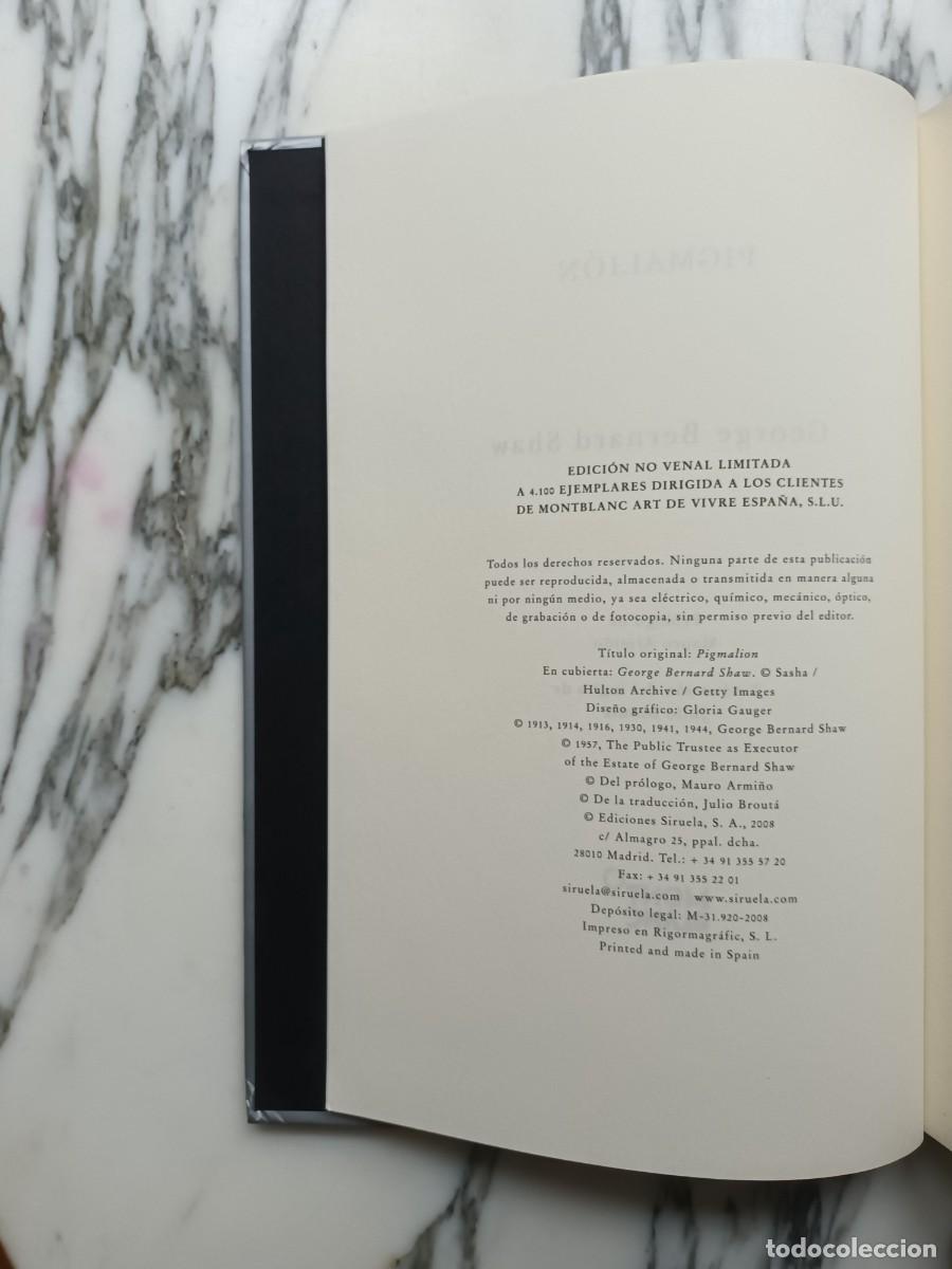 Libros de segunda mano: PIGMALI&Oacute;N - GEORGE BERNARD SHAW - MONTBLANC - 2008 - Foto 3