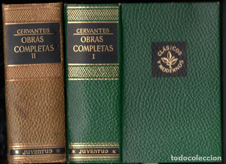 Libros de segunda mano: CERVANTES : OBRAS COMPLETAS - DOS TOMOS (JUVENTUD, 1964-65) - Foto 1