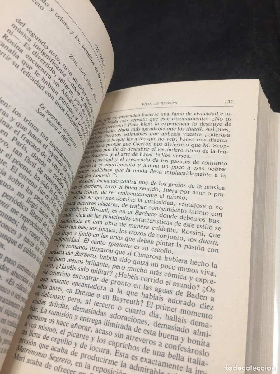 Libros de segunda mano: Vida de Rossini. Stendhal. El libro de Aguilar N&ordm; 4, 1987. - Foto 6
