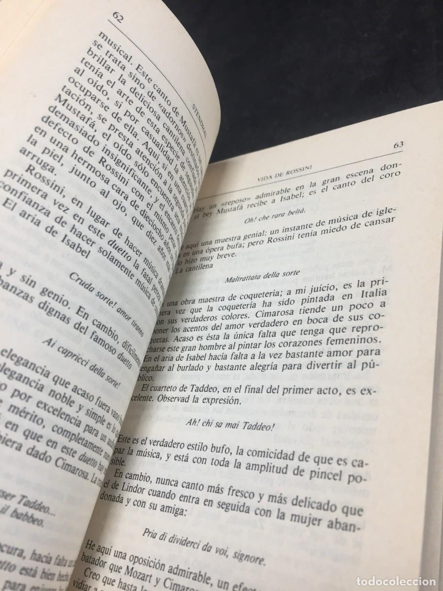 Libros de segunda mano: Vida de Rossini. Stendhal. El libro de Aguilar N&ordm; 4, 1987. - Foto 8