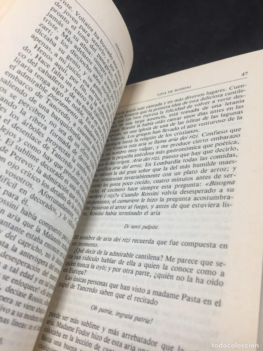 Libros de segunda mano: Vida de Rossini. Stendhal. El libro de Aguilar N&ordm; 4, 1987. - Foto 9