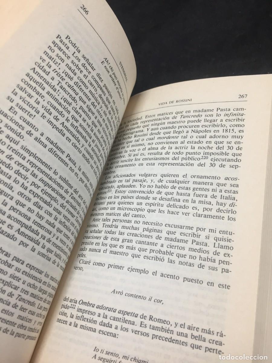 Libros de segunda mano: Vida de Rossini. Stendhal. El libro de Aguilar N&ordm; 4, 1987. - Foto 10
