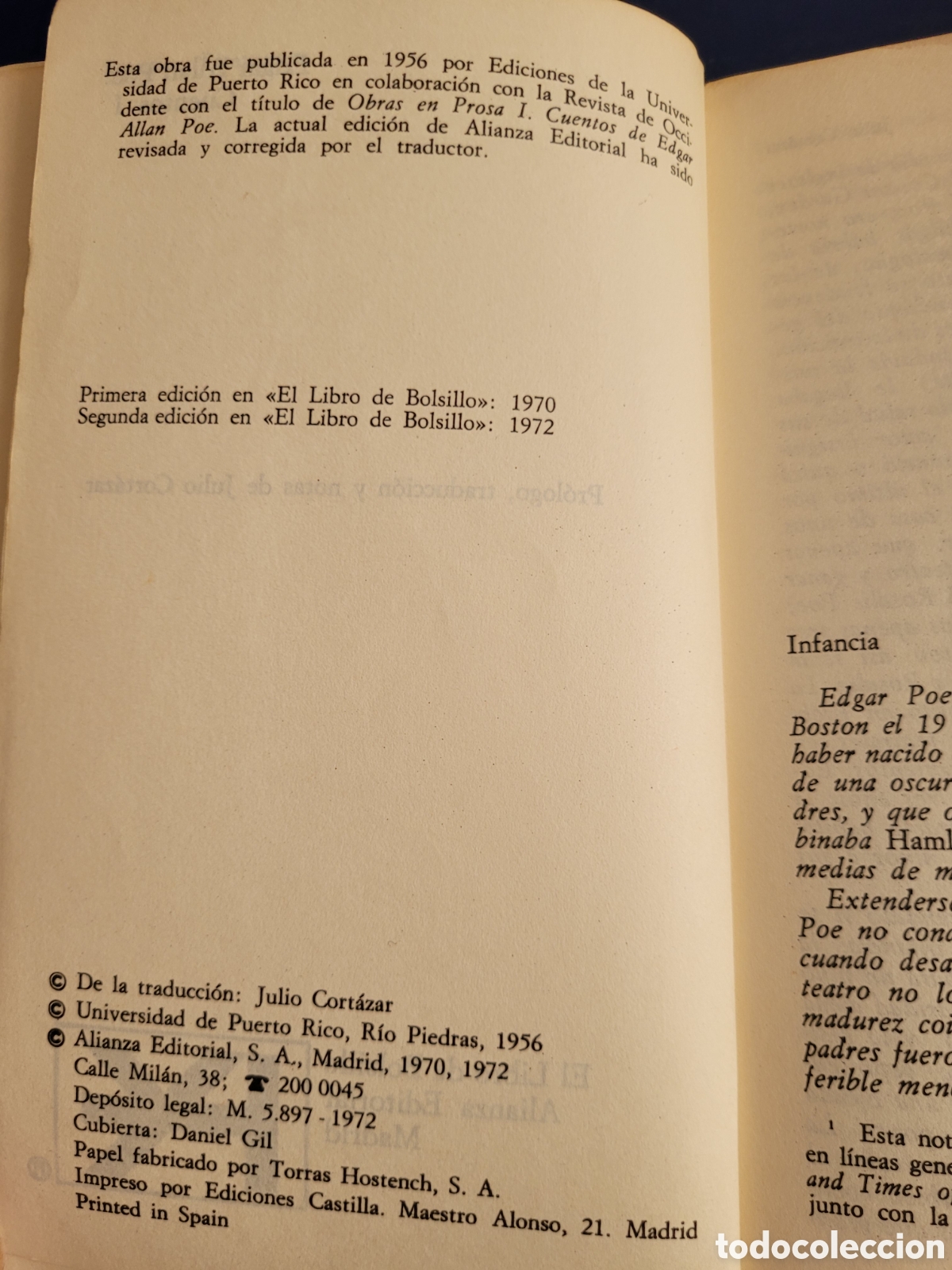 Libros de segunda mano: CUENTOS I EDGAR ALLAN POE ALIANZA EDITORIAL 1972 - Foto 4