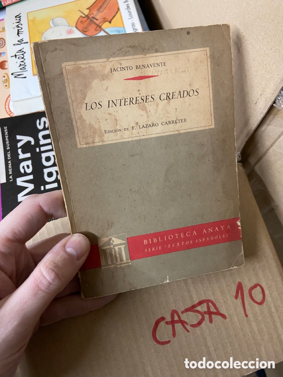 Libros de segunda mano: Caja10 Los intereses creados de Jacinto Benavente. - Foto 1