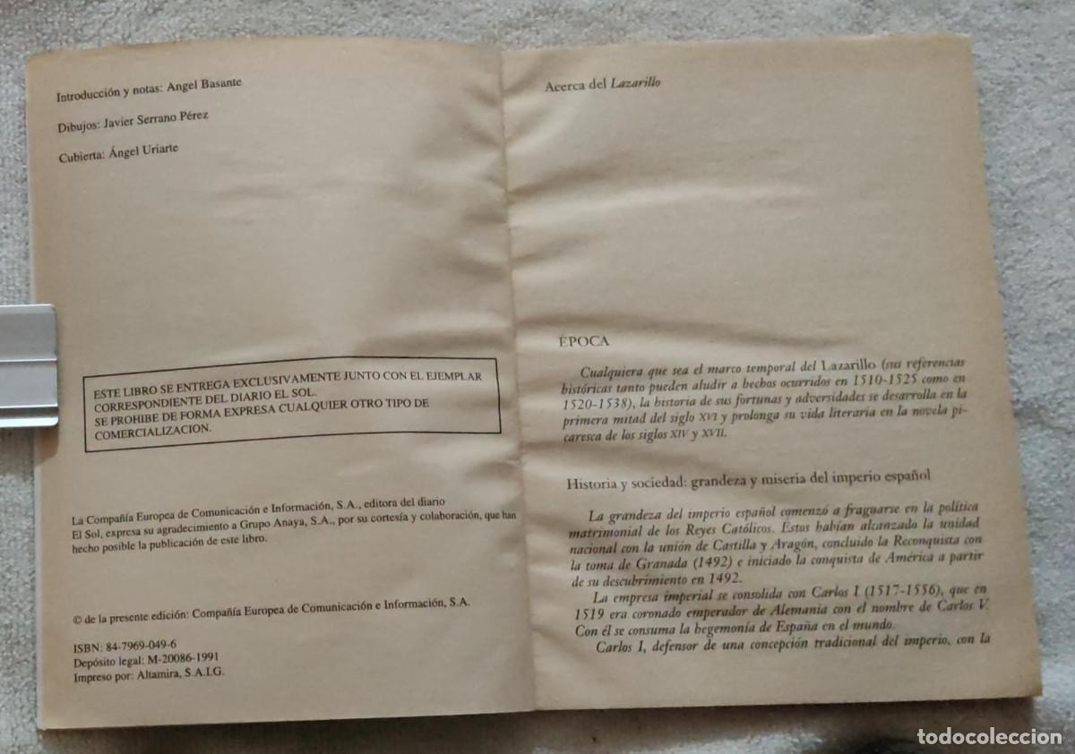 Libros de segunda mano: LAZARILLO DE TORMES. - Foto 3