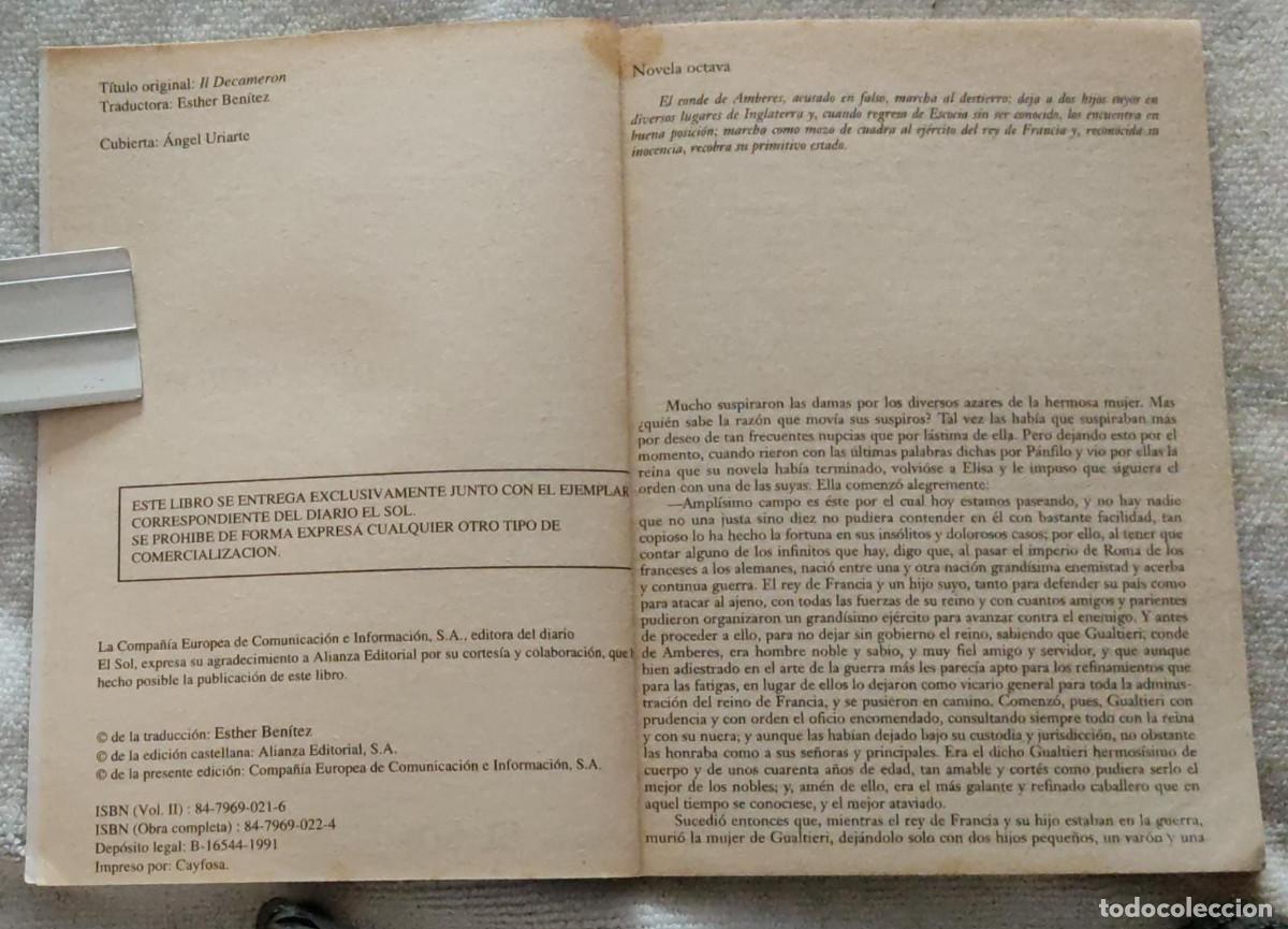 Libros de segunda mano: EL DECAMERON (II). - Foto 3