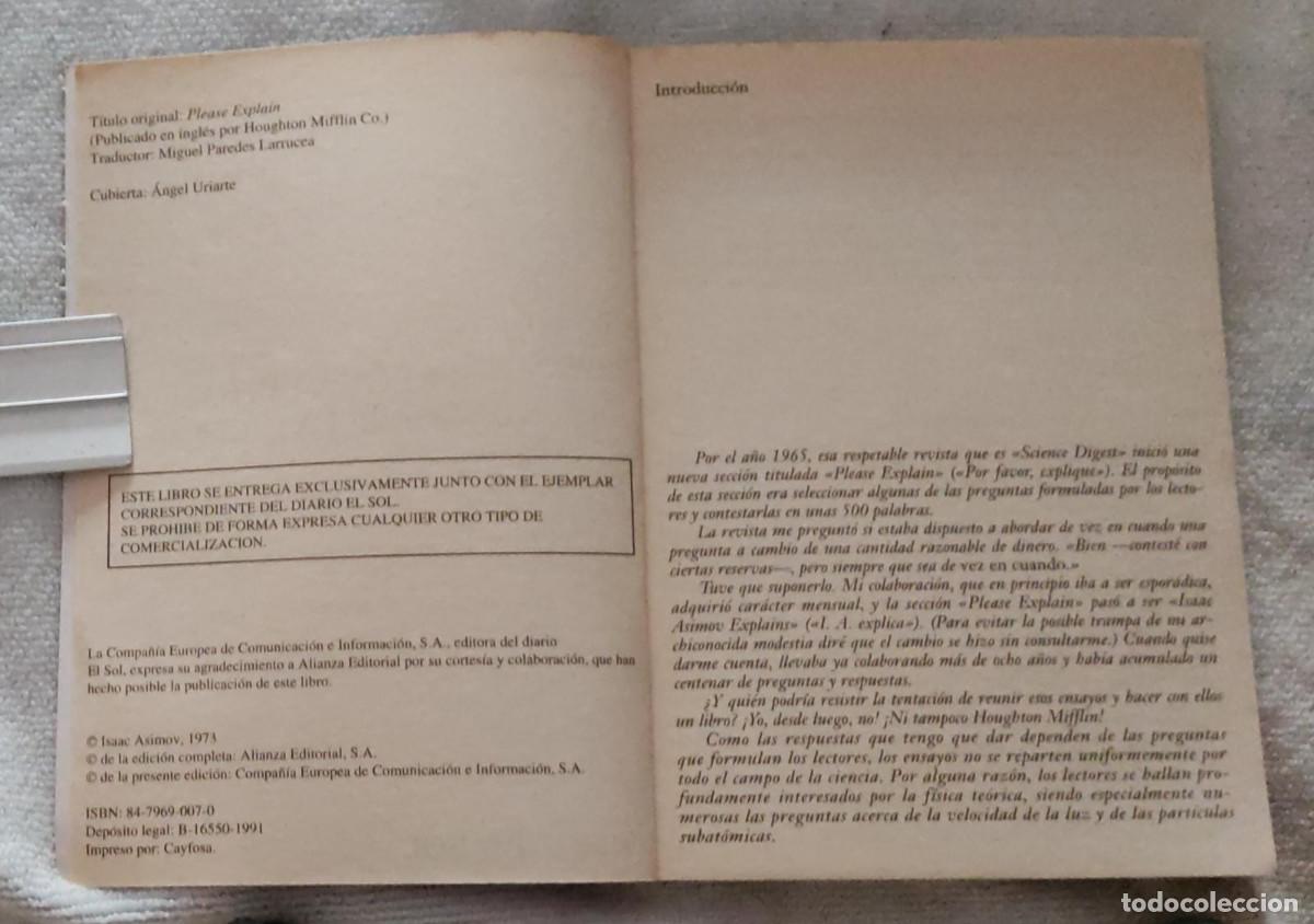 Libros de segunda mano: PREGUNTAS B&Aacute;SICAS SOBRE LA CIENCIA. - Foto 3