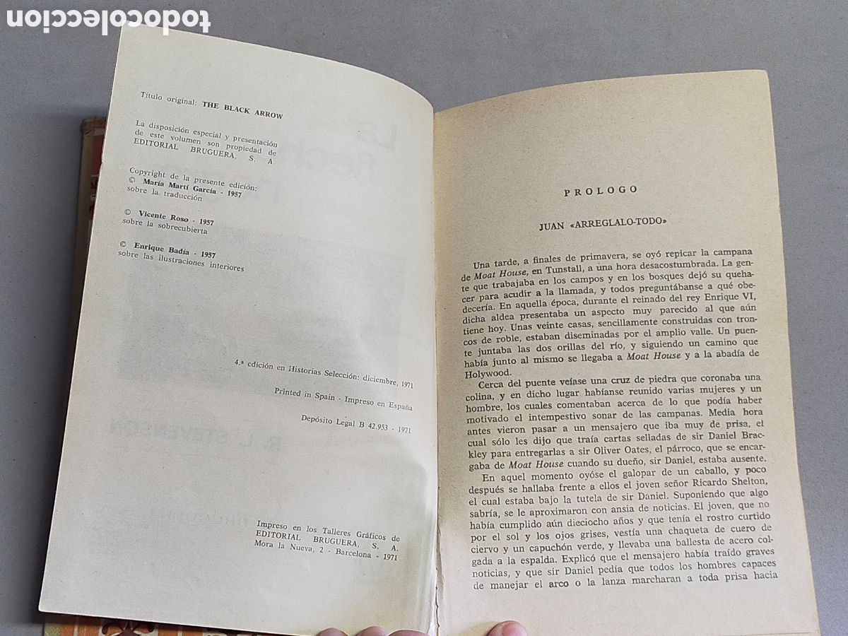 Libros de segunda mano: LA FLECHA NEGRA. R. L. STEVENSON. 1971 - Foto 5