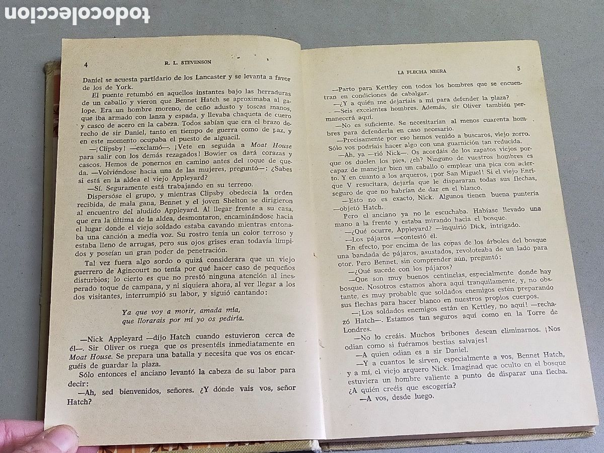 Libros de segunda mano: LA FLECHA NEGRA. R. L. STEVENSON. 1971 - Foto 7