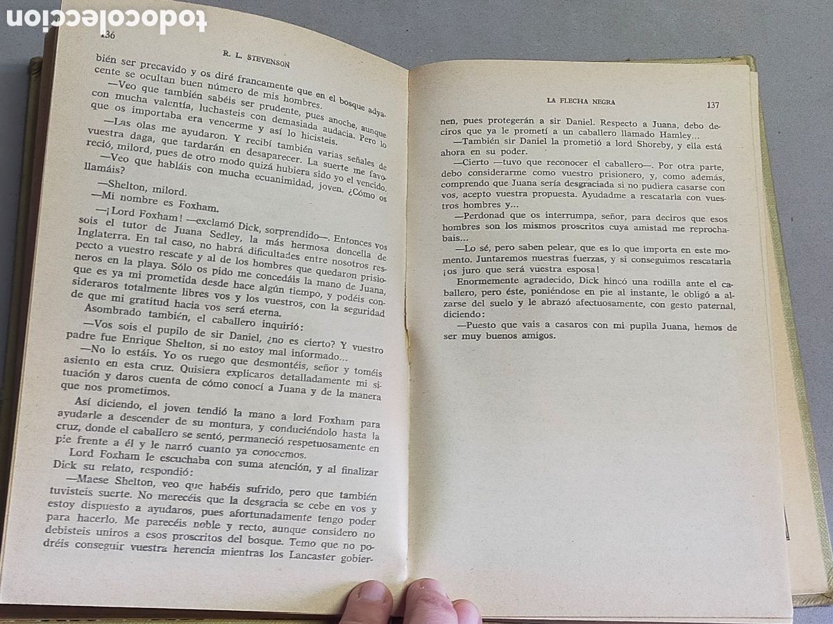 Libros de segunda mano: LA FLECHA NEGRA. R. L. STEVENSON. 1971 - Foto 9