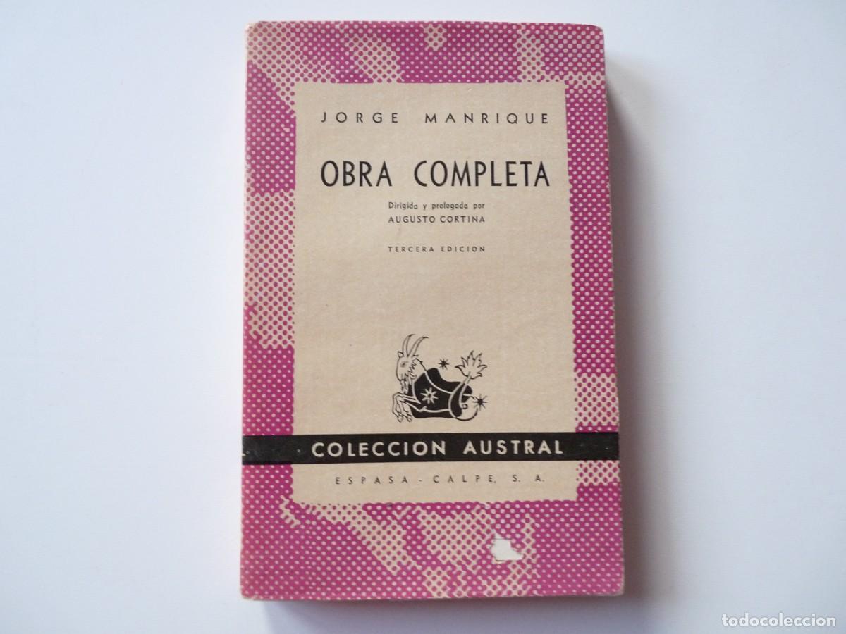 Libros de segunda mano: OBRA COMPLETA de JORGE MANRIQUE - Foto 1
